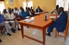 Chief Administrative Officer, Michael Wanje chairing a DTPC meeting at Planning Unit
