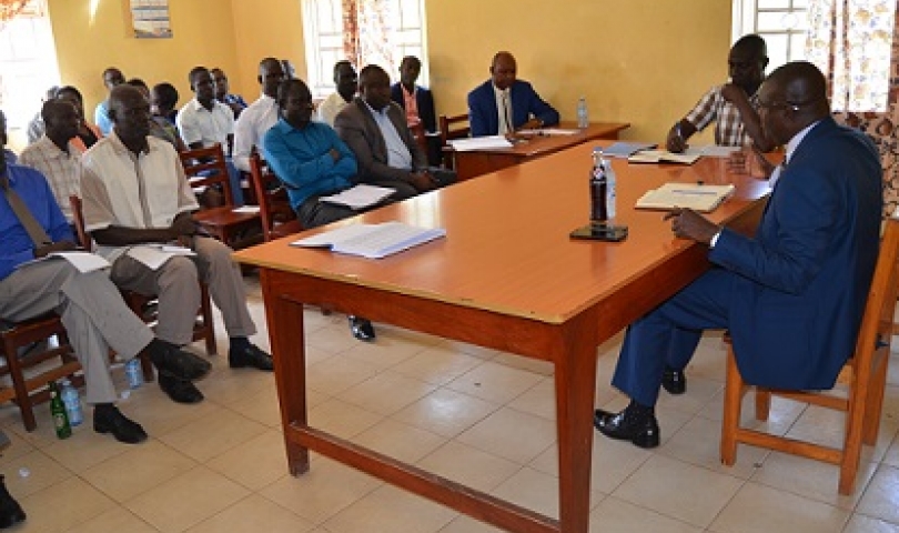 Chief Administrative Officer, Michael Wanje chairing a DTPC meeting at Planning Unit